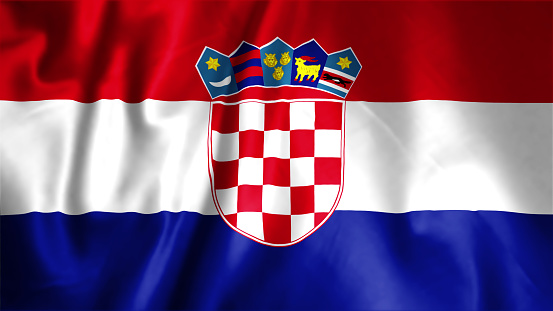 Flag of Croatia, Fabric realistic flag, Croatia Independent Day flag