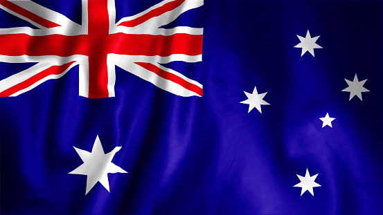 Flag of Australia, Fabric realistic flag, Australia Independent Day flag