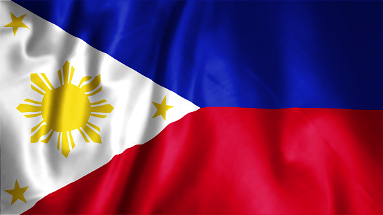 Flag of Philippines, Fabric realistic flag, Philippines Independent Day flag
