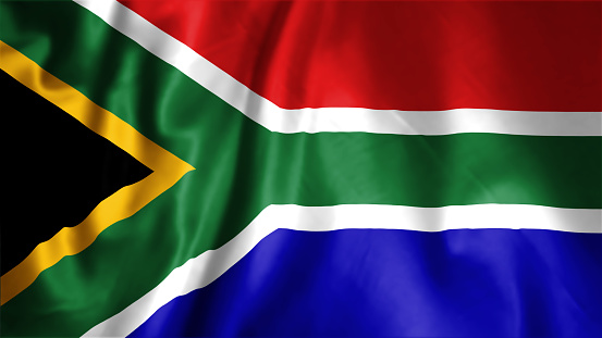 Flag of South Africa, Fabric realistic flag, South Africa Independent Day flag