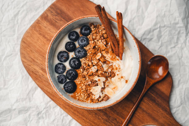 istock Yogurt Bowl with Cinnamon Granola and Blueberries 1678116336