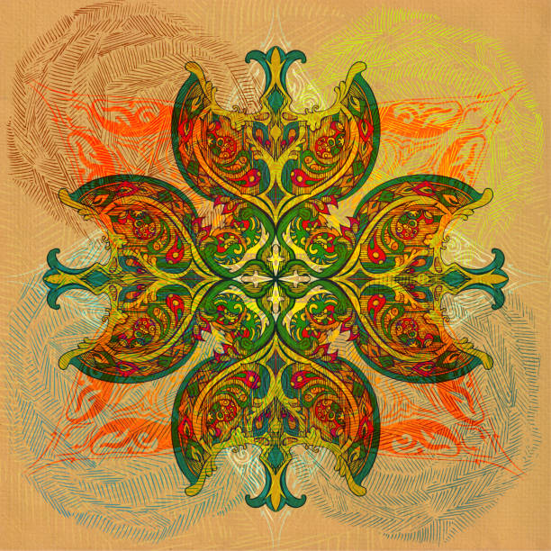 보호 방패 - celtic culture cross cross shape mandala stock illustrations