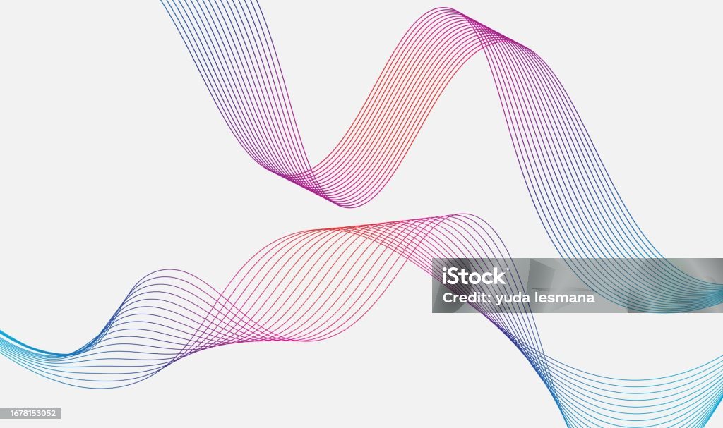 Line Wave Absrtact Abstract Wave Lines Background Stock Illustration - Download Image Now ...