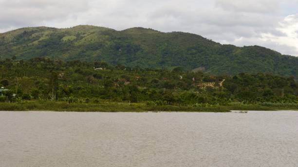 istock Lake and mountain and cloudy sky 1678197554