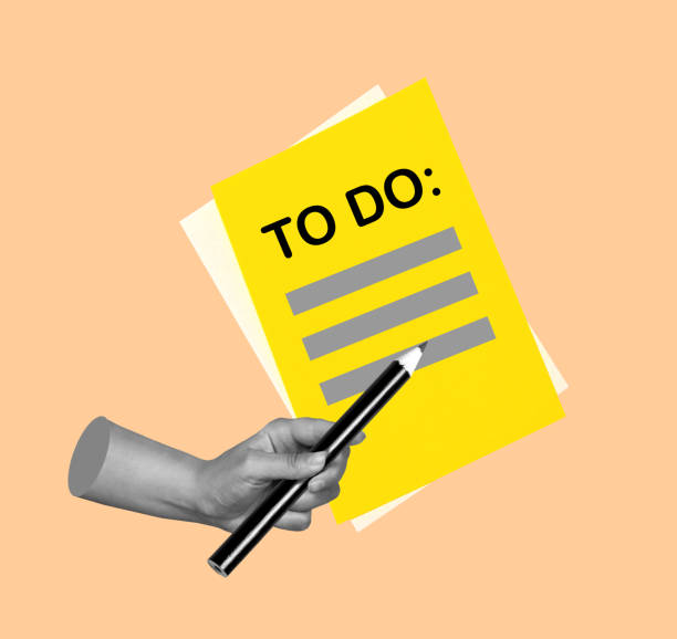 istock To do list note and hand with pencil on light orange background. Time management concept. 1678263112