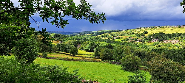 A landscape of Sheffield's Rivelin Valley on a cloudy day