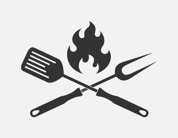 ilustrações de stock, clip art, desenhos animados e ícones de barbecue icon - barbecue chicken illustrations