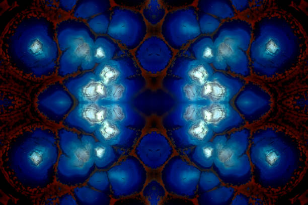 Abstract symmetry pattern from nature agate texture, bright neon multicolor color texture. Its Suitable for commercial use. Colorful kaleidoscope seamless pattern. Geometric design element. Backgrounds, wallpapers, templates for greeting cards, banners and posters and wrapping paper is apt.