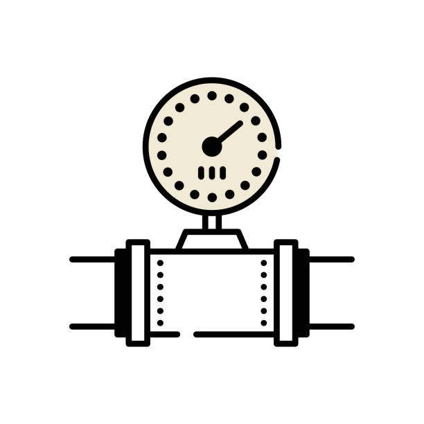 Natural Gas Simple Line Icon Fully editable vector line icon for natural gas. Perfect for use on web, mobile app, presentations and any graphic design work. natural gas pipeline clip art stock illustrations