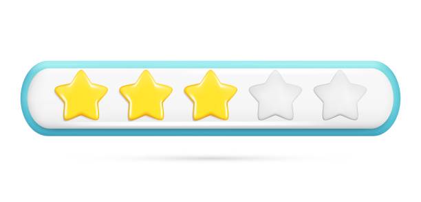 istock Realistic 3d rating feedback with 3 golden stars and deepening of two gray. Customer 3d quality review, user rating, feedback score, five-point scale. Vector illustration isolated on white background 1678360090