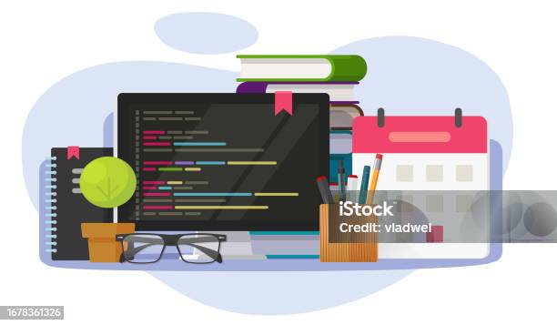 Program Language Vector Code Programming Learning School Course Online Digital Education Vector ...