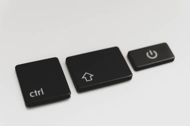 Pieces Black Buttons on a Plain Background Space Ideas Type Writing Shortcut Control Command Macro Photo Macrophotography