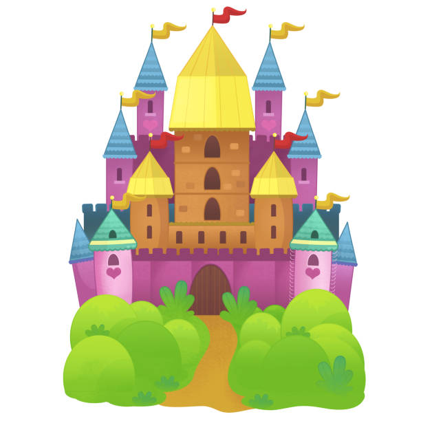 istock cartoon beautiful and colorful medieval castle isolated illustration for childern 1678481727