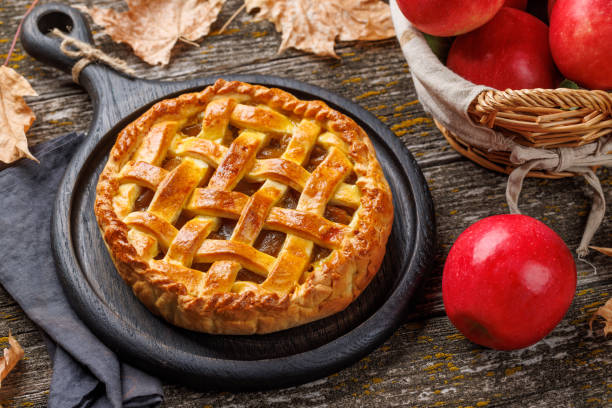 istock Delicious Apple Pie with Fresh Red Apples 1678484807