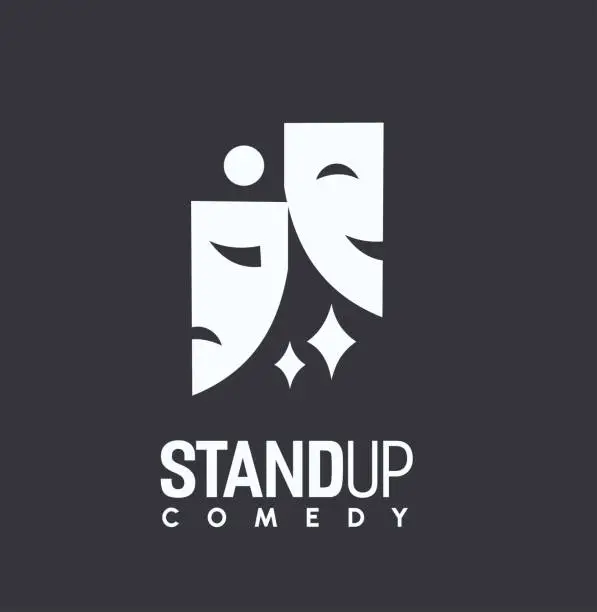 Vector illustration of Stand Up Comedy Design  with Funny Character Design