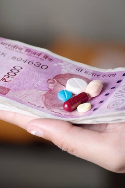 istock Medicine with indian currency rupee 1678496217