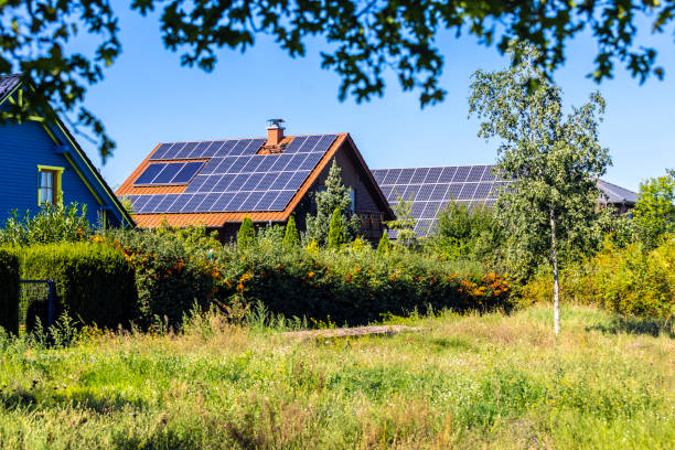 istock Houses with solar panels 1678497797