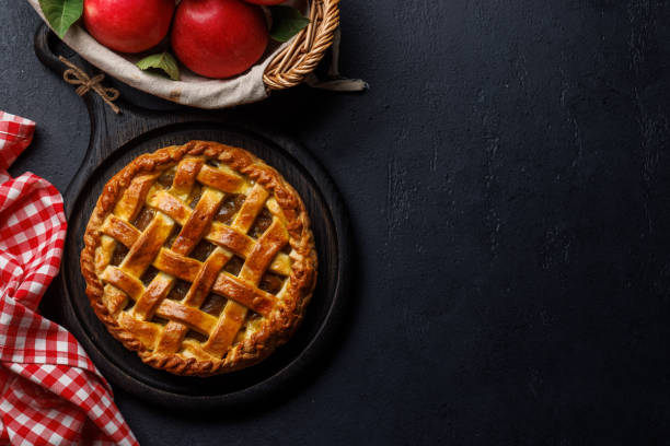 istock Delicious Apple Pie with Fresh Red Apples 1678506539