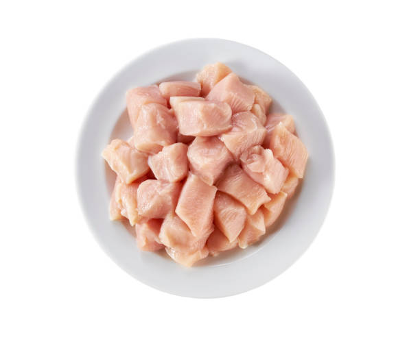 istock raw chicken fillet pieces in a ceramic plate isolated on white background, top view. 1678516354