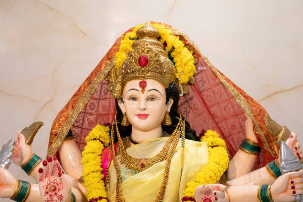 istock Happy Navratri, Durga Pooja, Maa Durga face 1678554855