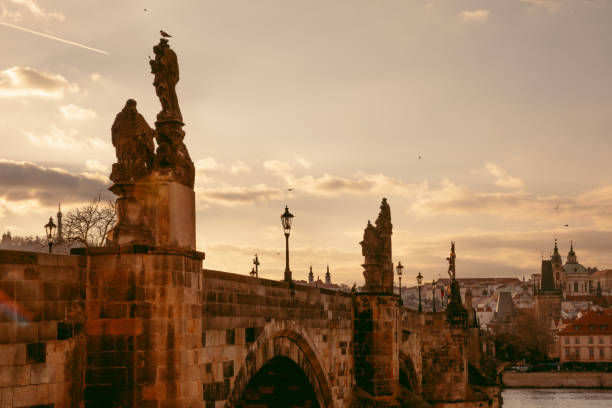 istock Charles Bridge in Prague at sunset 1678564314