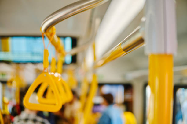 istock Interior of a modern bus with blurred people in the background. 1678564843
