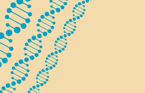 Vector illustration of Modern Science DNA Statistics Helix Background