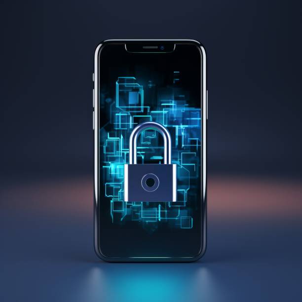 istock a cell phone with a padlock on the screen, dark blue background 1678613630