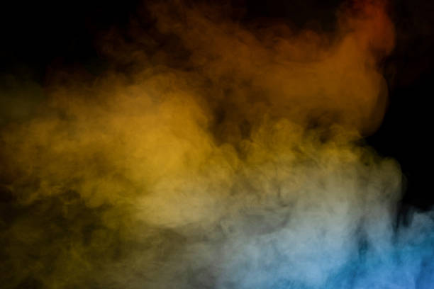 istock Orange and red steam on a black background. 1678617752