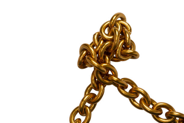 istock Golden chain isolated on white background. 1678618380