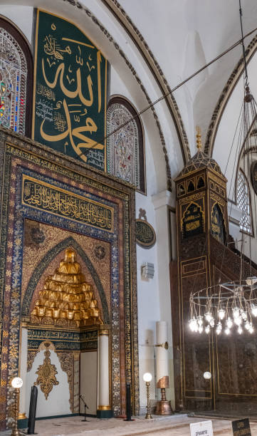 istock Arabic inscriptions and decorations inside bursa Ulu Mosque. 1678637797