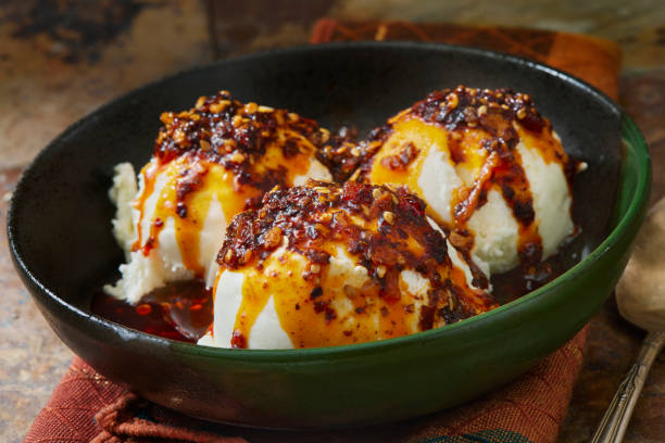 istock Copycat Spicy Chili Crunch Vanilla Ice Cream 1678648010