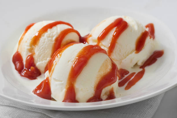 istock Copycat Vanilla Ice Cream Sundae with Tomato Ketchup 1678648245