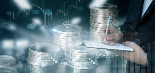 istock Concept of financial and analytical activities during trading. 1678653103