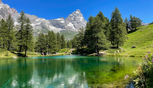 istock Matterhorn mountain peak reflected in a lake 1678664550