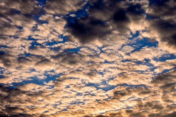istock Colored Clouds at Sunset, many clouds in the sky 1678710817