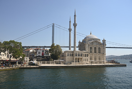 Ortakoy Mosque in Istanbul. A beautiful mosque located near the bridge over the Bosphorus.