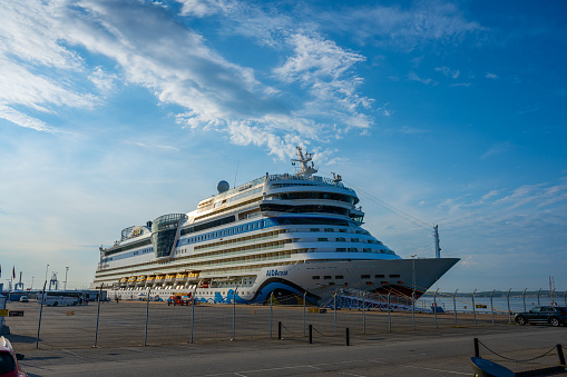 Gothenburg, Sweden - June 15 2023: AidaMar cruise ship at port in Gothenburg.