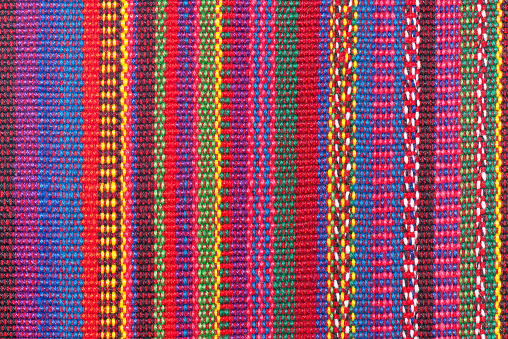 Close up of runner woven with thin rags