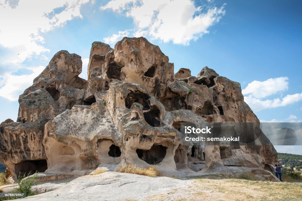 Midas Monument of Phrygian King Yazilikaya which is located in the ancient Phrygian Valley. It is dedicated to the mother goddess Kybele, the only god of the Phrygian religion Anatolia Stock Photo