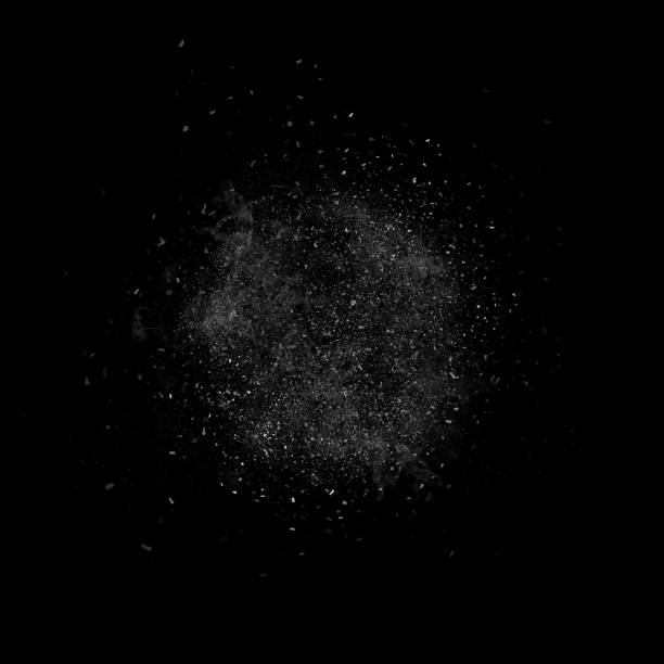 istock White powder explosion isolated on black background. White dust particles splash.Color Holi Festival. 1678921633