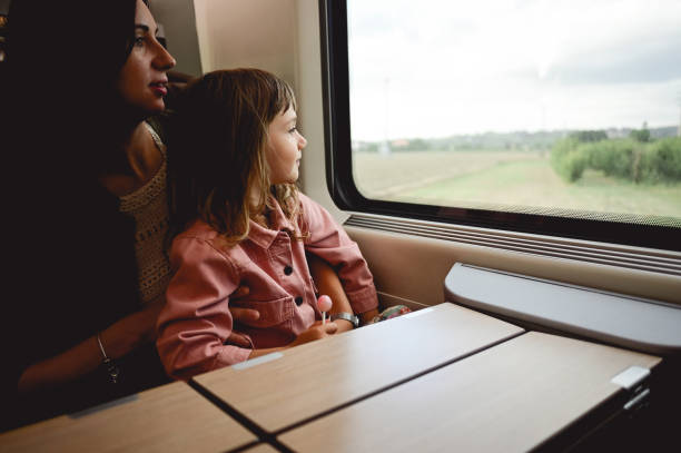 istock Family travelling in a train 1678950960