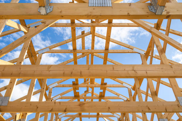 istock Element of frame of new roof without coating 1678982092