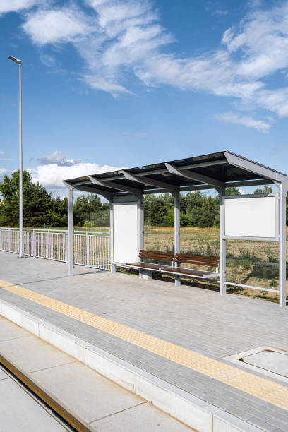 istock Empty placard or template billboard at bus station 1678983156