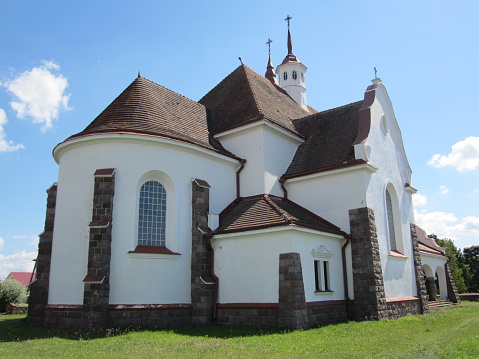 Iglesia católica de la Madre de Dios del Rosario en Soly, Bielorrusia. photo
