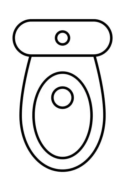 Vector illustration of Toilet bowl Top view vector illustration design