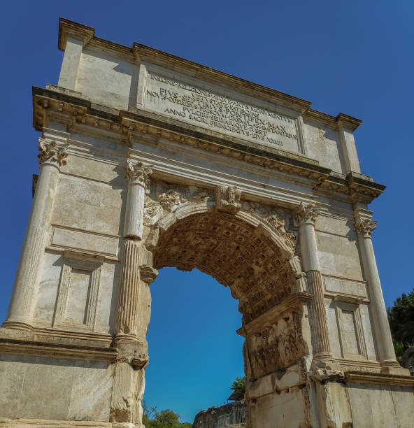 Arch of Titus who commemorates his victory over Jerusalem in 70 AD