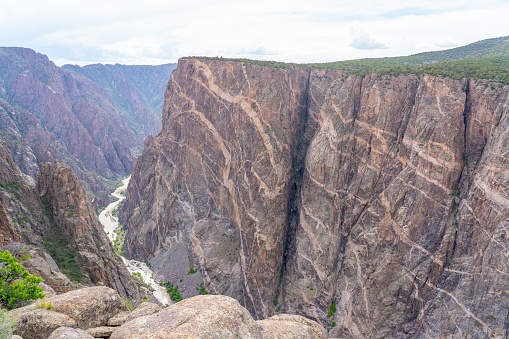 View of Black Canyon of the Gunnison National Park, Colorado, USA in 2023.