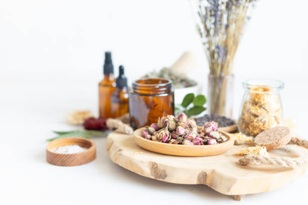 istock Botanical blends, herbs, essencial oils for naturopathy 1679210339
