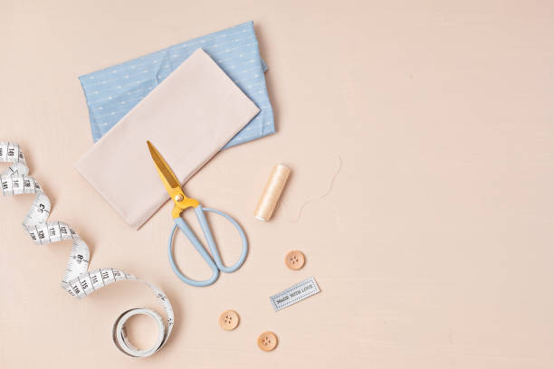 istock Sewing supplies and accessories for needlework. Craft hobby background. 1679210707
